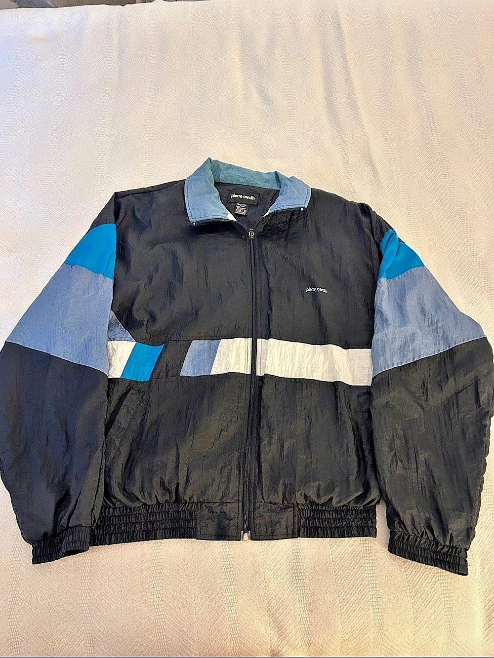 Vintage Pierre Cardin Color Block Track Set in Black & Blue
